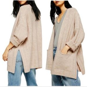 Topshop Ribbed Knit Cardigan